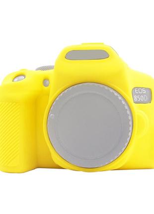 Захисний силіконовий чохол puluz pu7137y для фотоапаратів canon eos 850d - жовтий