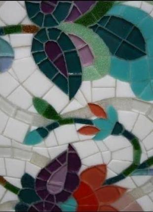 Цветочник садовый (бетон, мозаика)5 фото
