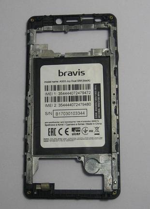 Bravis a503 joy dual sim рамка дисплея б/в