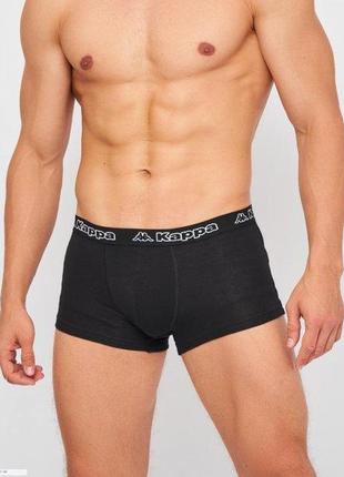 Труси-боксери kappa boxer elastico esterno logato 3p чорний 2xl чоловік k1221 nero-2xl