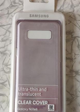 Чохол samsung galaxy note 8 clear cover orchid gray