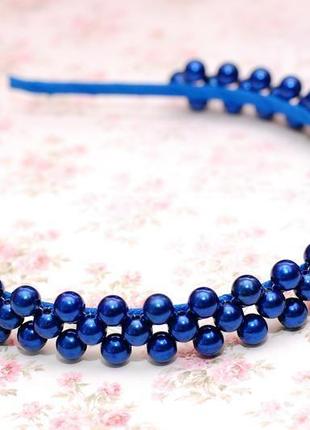 Обруч ободок с бусинами (жемчугом)