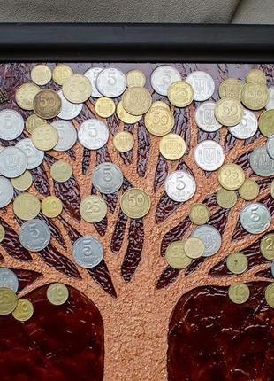 Картина на склі 'грошове дерево"2 фото