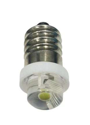 Led лампочка для фонарика е10  4.5v  4300k тепло-белый свет +- non-polarity