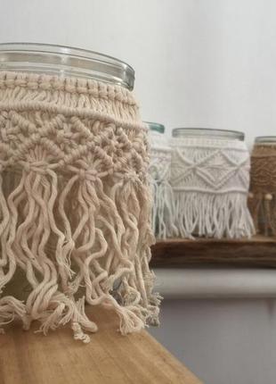 Подсвечник макраме ручной работы