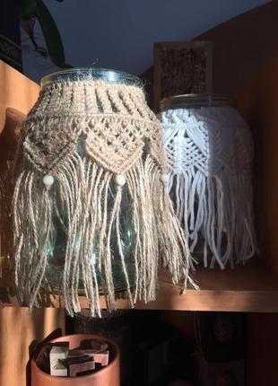 Подсвечник макраме ручной работы
