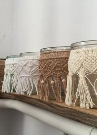 Подсвечник макраме ручной работы