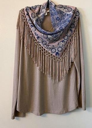 Брендовий світшот + хустку в plus 2x на 56-58 рр