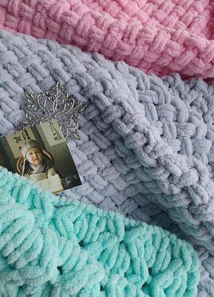 Плюшевий плед, пуффи, конверт на виписку в наявності та під замовлення