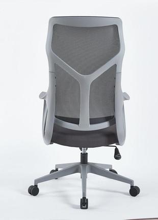 Крісло поворотне casper сіре/сірий каркас2 фото