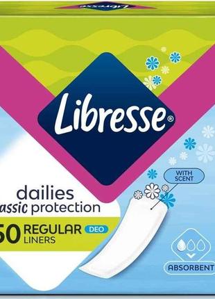 Щоденні прокладки classic protection deo 50 шт тм libresse "kg"