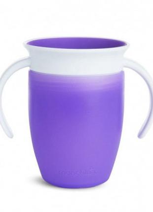 Поїльник-непроливайка munchkin miracle® 360° з кришкою, 207 мл фіолетовий (051857)