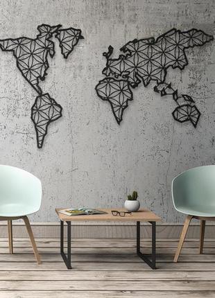 «карта мира»: панно из металла на стену 2.0.1 фото