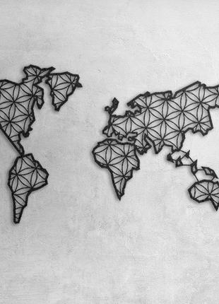 «карта мира»: панно из металла на стену 2.0.2 фото