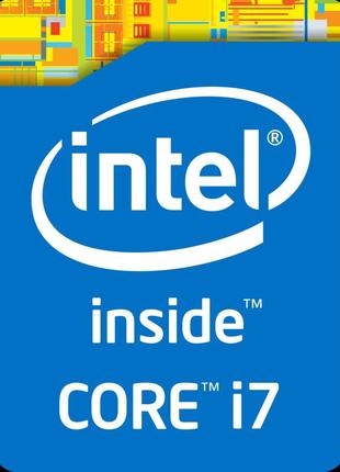 Наклейка intel core i7 4-го покоління blue