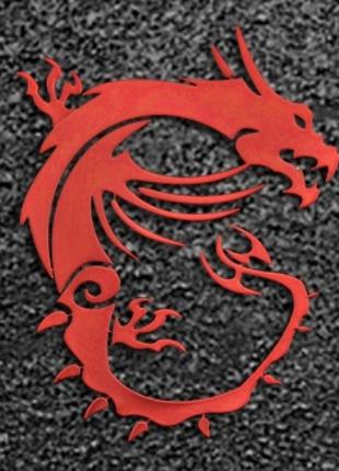 Наклейка msi dragon red metal 4.5x3.7cm