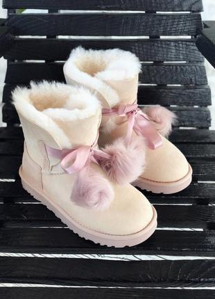 Чоботи жіночі ugg gita powder pink suede угі