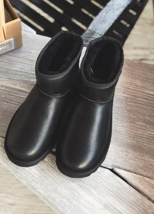 Сапоги женские ugg classic mini bomber black уги4 фото