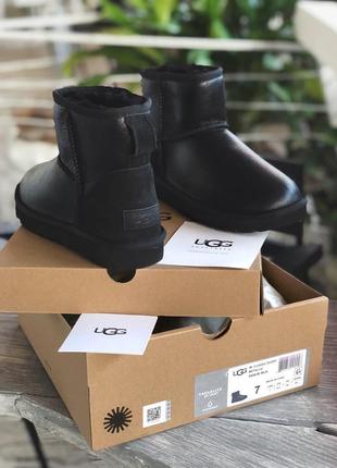 Сапоги женские ugg classic mini bomber black уги5 фото