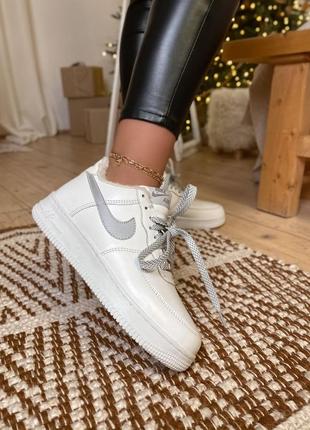 Зимние кроссовки nike air force 1 af1 low winter reflective кросівки8 фото