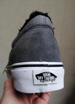 Кеды зима vans old skool серые утеплённые на меху4 фото