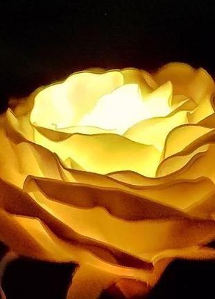 Светильник – три розы (лампа – теплый свет)3 фото