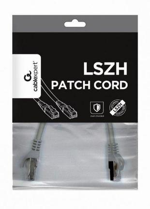 Патч корд cablexpert pp6a-lszhcu-0.25m, s/ftp, литий, 50u" штекер із фіксатором, 0.25 м, сірий4 фото