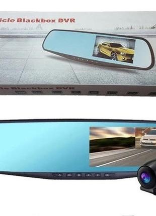 Автомобільне дзеркало відеореєстратор для машини на 2 камери vehicle blackbox dvr 1080p камерою заднього виду.5 фото