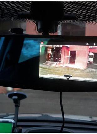 Автомобильное зеркало видеорегистратор для машины на 2 камеры vehicle blackbox dvr 1080p камерой заднего вида.4 фото