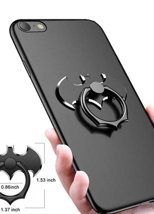 Кольцо держатель металлическое попсокет popsockets для телефона 360 градусов "batman". подставка для смартфона1 фото