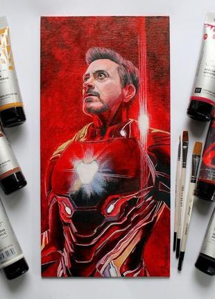 Картина акрилом "iron man"6 фото