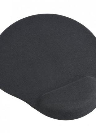 Коврик для мышки gembird mp-gel-bk, гелевый, подушка для отдыха руки, черный цвет