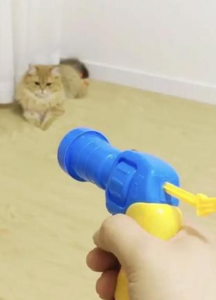 Игрушечный пистолет для котов с тремя мягкими шариками,  velice