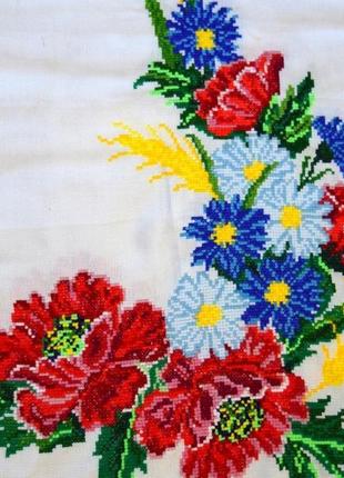 Полевые цветы. свадебный рушник ручной вышивки