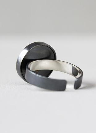 Серебряное кольцо с листом гинкго8 фото