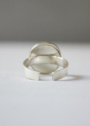 Серебряное кольцо с монстерой2 фото