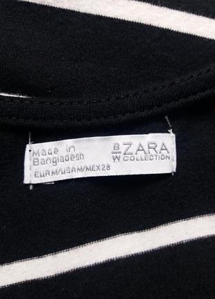 Новая! кофта лонгслив от zara черная в белую полоску5 фото