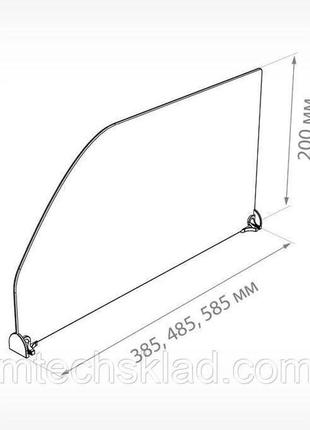 Div200 пластиковий роздільник висотою 200 мм, довжиною 485 мм код/артикул 132 270017-00-04855 фото