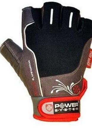 Перчатки для фитнеса и тяжелой атлетики power system woman’s power ps-2570 женские black/red m2 фото
