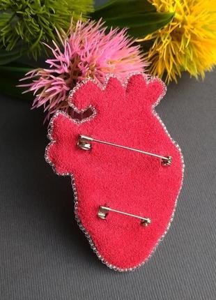 Сердце брошка 3