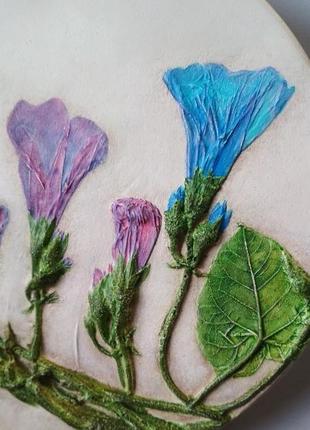 Ботанічний барельєф з гіпсу 5