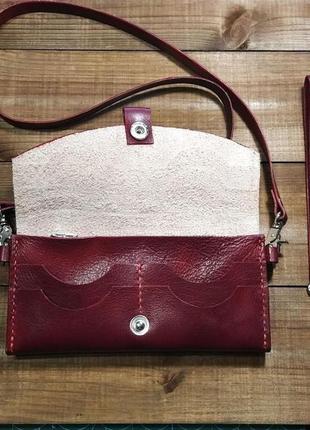 Женская клач-сумочка из итальянской кожи "xxi век"2 фото