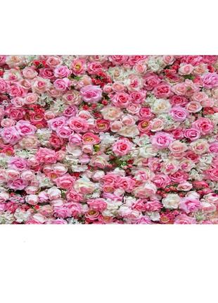 Фотофон, фон для фото вініловий текстурний 2.1×1.5 м квіти №2 (tbd0191467201b)