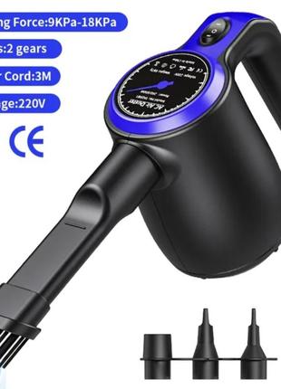 Компресор насос повітряний портативний потужний atenge tad081 500w 220v air duster для чищення