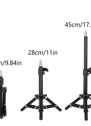 Комплект кільцевої led світло zm118 (10" - 27см) + пульт + пульт для телефону + стійка 45 см + кріплення8 фото