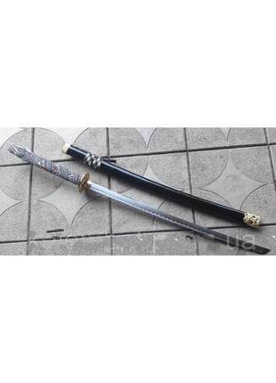 Японская катана самурай, самурайская katana меч, деревянные ножны, сабля (дайто) дракон ниндзя5 фото