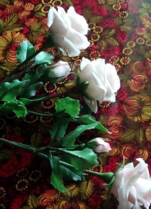 Троянди з холодного фарфору1 фото
