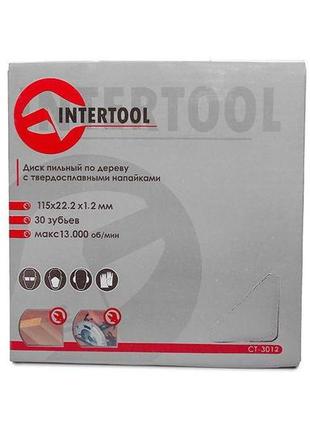 Диск пиляльний intertool — 115 х 30t х 22,2 мм4 фото