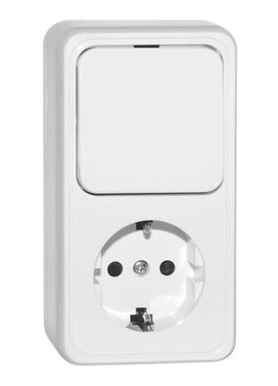 Блок sven se-65311 розетка із заземленням + вимикач одинарний