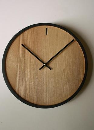 Часы "danemark black" настенные часы из дерева2 фото